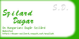 szilard dugar business card